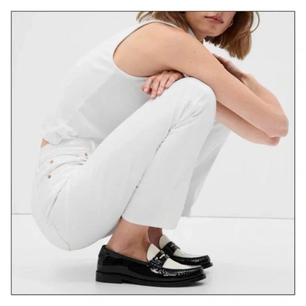 GAP Girlfriend Mid-Rise White Denim Jeans - Like New - Picture 14 of 14